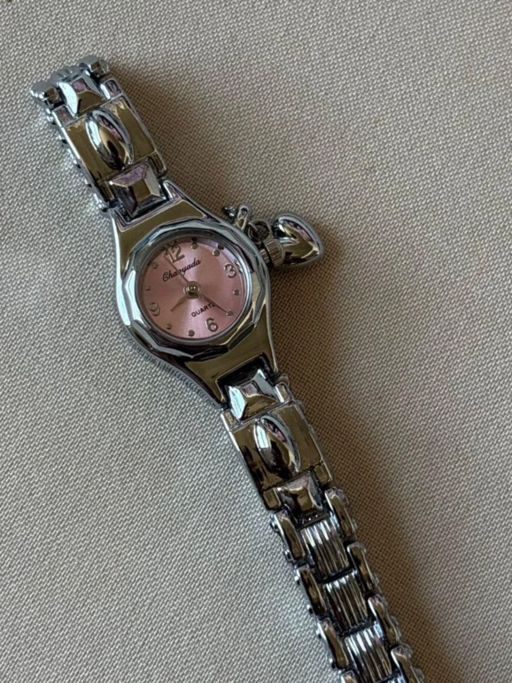 Preppy Silver Dial Heart Charm Watch Preppy Y2K OS